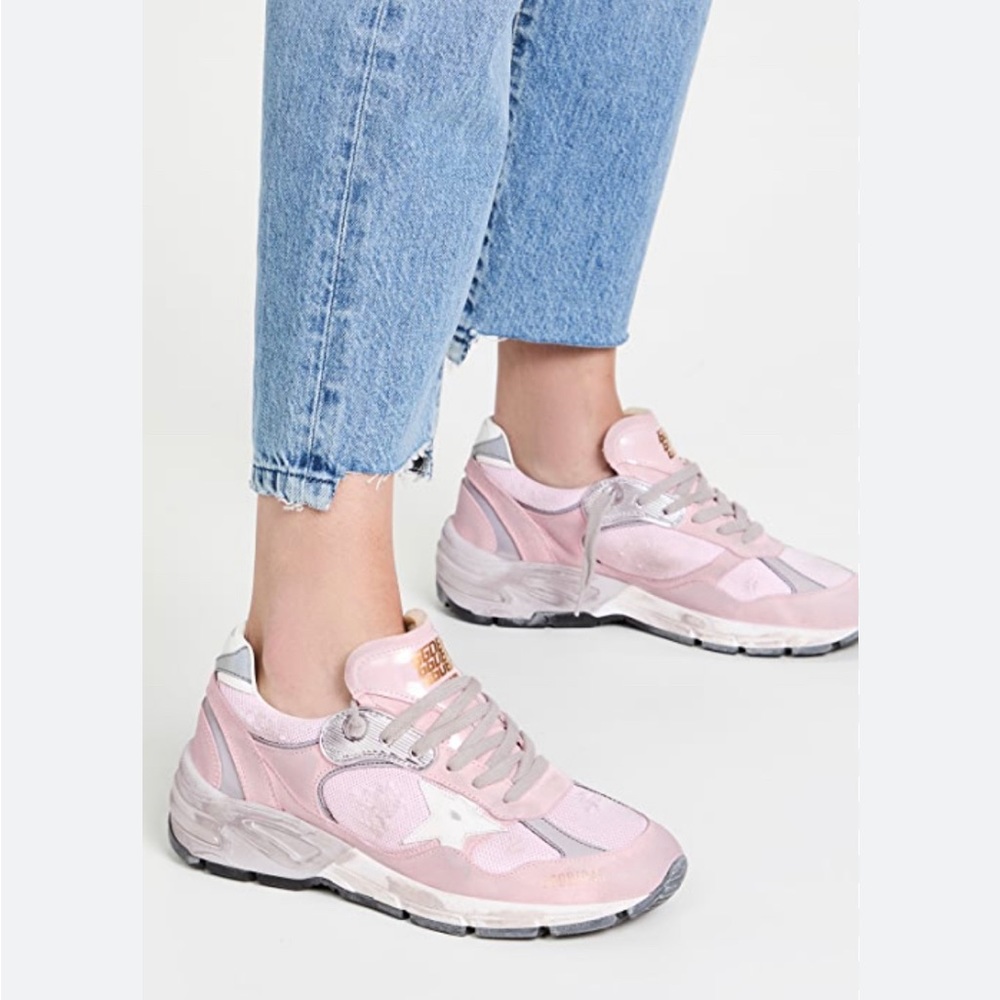 Golden Goose - Dad net and leather. Light pink. Worn once. Like new. Box/bag. 8
